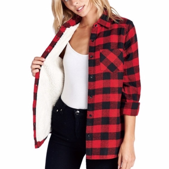 ASHIE Plaid Flannel Button Down Shirt - Picture 2 of 2